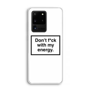 CaseCompany My energy: Samsung Galaxy S20 Ultra Transparant Hoesje