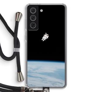 CaseCompany Alone in Space: Samsung Galaxy S21 FE Transparant Hoesje met koord
