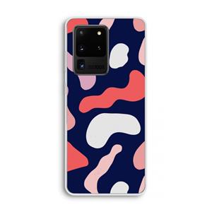 CaseCompany Memphis Shapes Pink: Samsung Galaxy S20 Ultra Transparant Hoesje