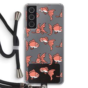 CaseCompany Blub: Samsung Galaxy S21 FE Transparant Hoesje met koord