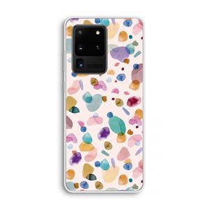 CaseCompany Terrazzo Memphis Pink: Samsung Galaxy S20 Ultra Transparant Hoesje