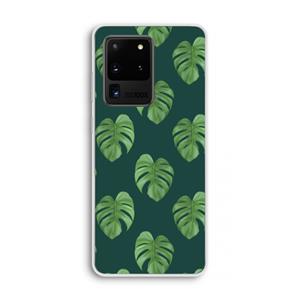 CaseCompany Monstera leaves: Samsung Galaxy S20 Ultra Transparant Hoesje