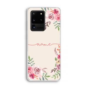 CaseCompany Rozen: Samsung Galaxy S20 Ultra Transparant Hoesje