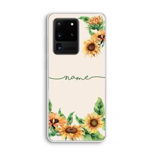 CaseCompany Zonnebloemen: Samsung Galaxy S20 Ultra Transparant Hoesje