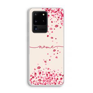 CaseCompany Hartjes en kusjes: Samsung Galaxy S20 Ultra Transparant Hoesje
