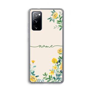 CaseCompany Gele bloemen: Samsung Galaxy S20 FE / S20 FE 5G Transparant Hoesje
