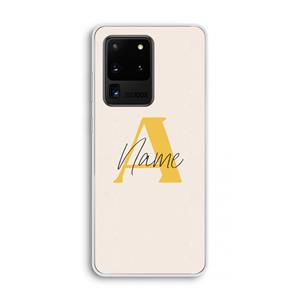 CaseCompany Amber Script: Samsung Galaxy S20 Ultra Transparant Hoesje