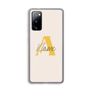 CaseCompany Amber Script: Samsung Galaxy S20 FE / S20 FE 5G Transparant Hoesje