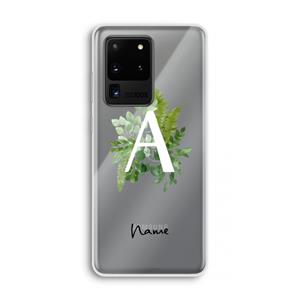 CaseCompany Green Brush: Samsung Galaxy S20 Ultra Transparant Hoesje