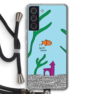 CaseCompany Aquarium: Samsung Galaxy S21 FE Transparant Hoesje met koord