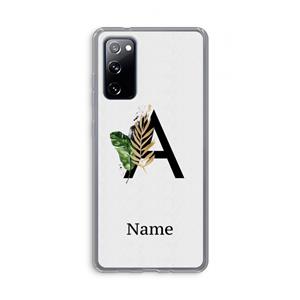 CaseCompany Charcoal Flora: Samsung Galaxy S20 FE / S20 FE 5G Transparant Hoesje