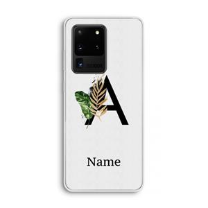 CaseCompany Charcoal Flora: Samsung Galaxy S20 Ultra Transparant Hoesje