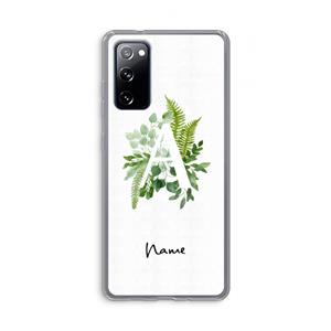 CaseCompany Green Brush: Samsung Galaxy S20 FE / S20 FE 5G Transparant Hoesje