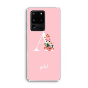 CaseCompany Pink Bouquet: Samsung Galaxy S20 Ultra Transparant Hoesje