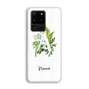 CaseCompany Green Brush: Samsung Galaxy S20 Ultra Transparant Hoesje