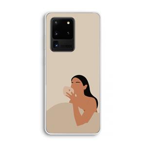 CaseCompany Fresh coffee: Samsung Galaxy S20 Ultra Transparant Hoesje