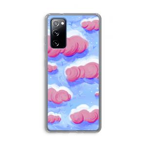 CaseCompany Roze wolken met vogels: Samsung Galaxy S20 FE / S20 FE 5G Transparant Hoesje