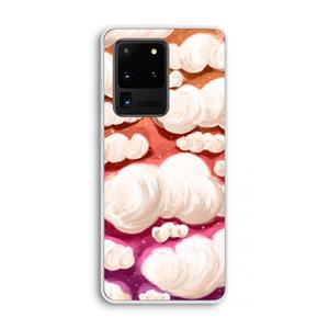 CaseCompany Katoen Wolken: Samsung Galaxy S20 Ultra Transparant Hoesje