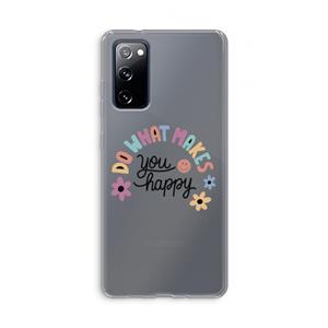 CaseCompany Happy days: Samsung Galaxy S20 FE / S20 FE 5G Transparant Hoesje