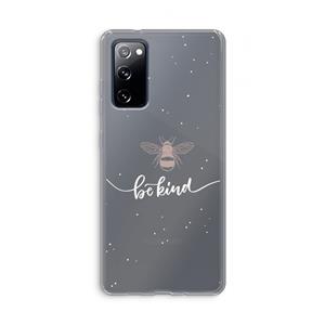 CaseCompany Be(e) kind: Samsung Galaxy S20 FE / S20 FE 5G Transparant Hoesje