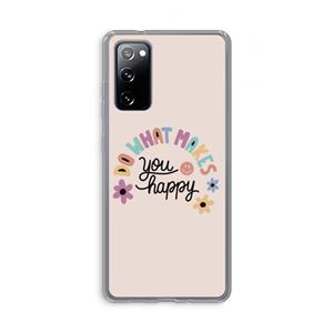 CaseCompany Happy days: Samsung Galaxy S20 FE / S20 FE 5G Transparant Hoesje