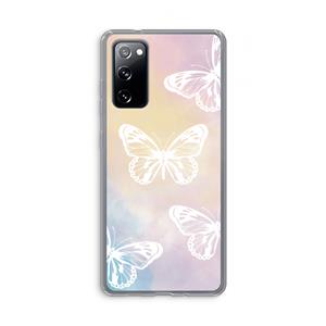 CaseCompany White butterfly: Samsung Galaxy S20 FE / S20 FE 5G Transparant Hoesje