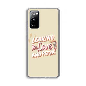 CaseCompany Pizza is the answer: Samsung Galaxy S20 FE / S20 FE 5G Transparant Hoesje