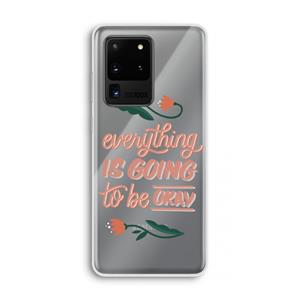 CaseCompany Optimistic flower girl: Samsung Galaxy S20 Ultra Transparant Hoesje