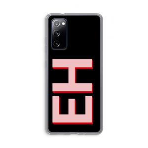CaseCompany Monogram: Samsung Galaxy S20 FE / S20 FE 5G Transparant Hoesje