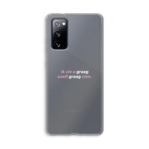 CaseCompany uzelf graag zien: Samsung Galaxy S20 FE / S20 FE 5G Transparant Hoesje