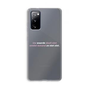 CaseCompany uw waarde daalt niet: Samsung Galaxy S20 FE / S20 FE 5G Transparant Hoesje