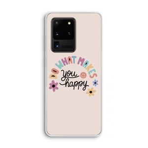 CaseCompany Happy days: Samsung Galaxy S20 Ultra Transparant Hoesje