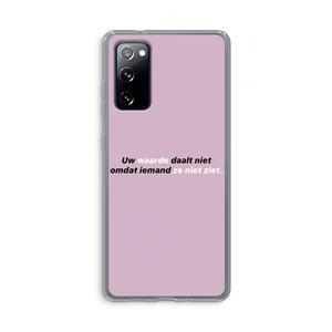 CaseCompany uw waarde daalt niet: Samsung Galaxy S20 FE / S20 FE 5G Transparant Hoesje