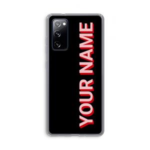 CaseCompany Namecase: Samsung Galaxy S20 FE / S20 FE 5G Transparant Hoesje
