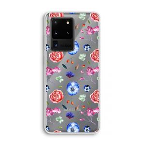 CaseCompany Bloemetjes: Samsung Galaxy S20 Ultra Transparant Hoesje