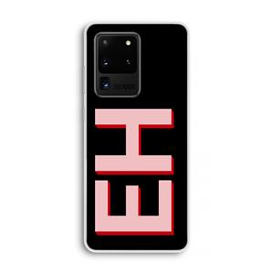 CaseCompany Monogram: Samsung Galaxy S20 Ultra Transparant Hoesje
