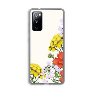 CaseCompany Wilde bloemen: Samsung Galaxy S20 FE / S20 FE 5G Transparant Hoesje