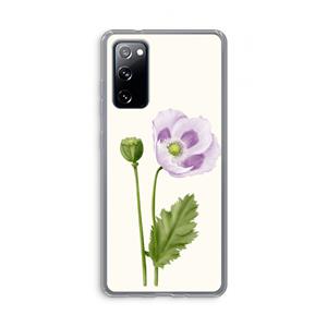 CaseCompany Purple poppy: Samsung Galaxy S20 FE / S20 FE 5G Transparant Hoesje