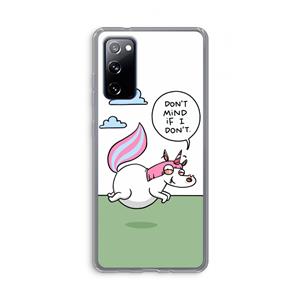 CaseCompany Unicorn: Samsung Galaxy S20 FE / S20 FE 5G Transparant Hoesje