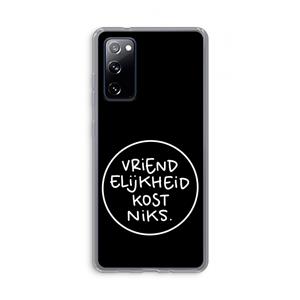 CaseCompany Vriendelijkheid: Samsung Galaxy S20 FE / S20 FE 5G Transparant Hoesje
