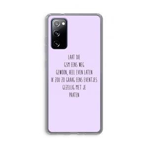 CaseCompany GSM: Samsung Galaxy S20 FE / S20 FE 5G Transparant Hoesje