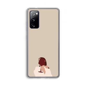 CaseCompany I drink wine: Samsung Galaxy S20 FE / S20 FE 5G Transparant Hoesje