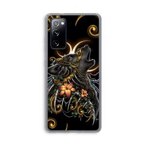CaseCompany Huilende Wolf: Samsung Galaxy S20 FE / S20 FE 5G Transparant Hoesje
