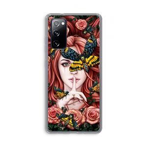 CaseCompany Lady Moth: Samsung Galaxy S20 FE / S20 FE 5G Transparant Hoesje