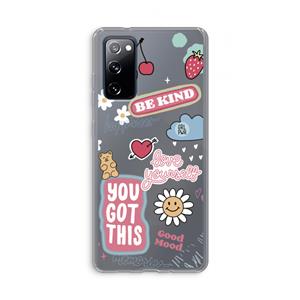 CaseCompany Positivity: Samsung Galaxy S20 FE / S20 FE 5G Transparant Hoesje
