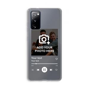 CaseCompany Music Player: Samsung Galaxy S20 FE / S20 FE 5G Transparant Hoesje