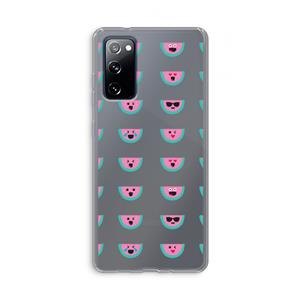 CaseCompany Smiley watermeloenprint: Samsung Galaxy S20 FE / S20 FE 5G Transparant Hoesje