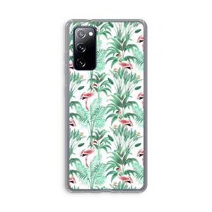 CaseCompany Flamingo bladeren: Samsung Galaxy S20 FE / S20 FE 5G Transparant Hoesje