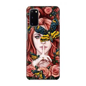 CaseCompany Lady Moth: Volledig geprint Samsung Galaxy S20 Hoesje