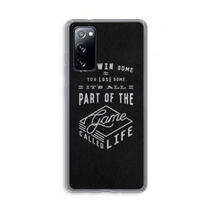 CaseCompany Life: Samsung Galaxy S20 FE / S20 FE 5G Transparant Hoesje